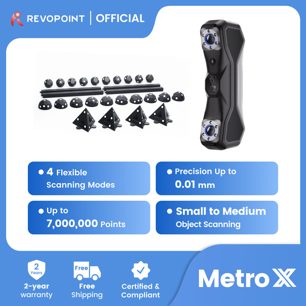 Revopoint MetroX 3D Laser Scanner Blue Multiple-line Laser Scan For CAD 0.01MM gallery