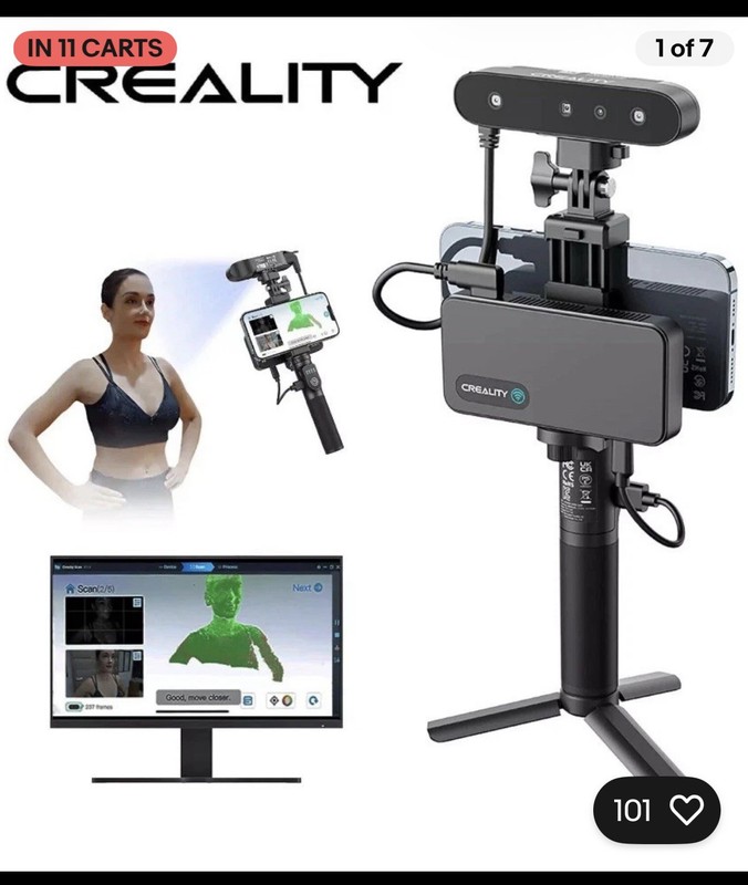 Creality CR-Scan Ferret Pro 3D Scanner - 0.1mm Accuracy, Full Color, WiFi6 gallery