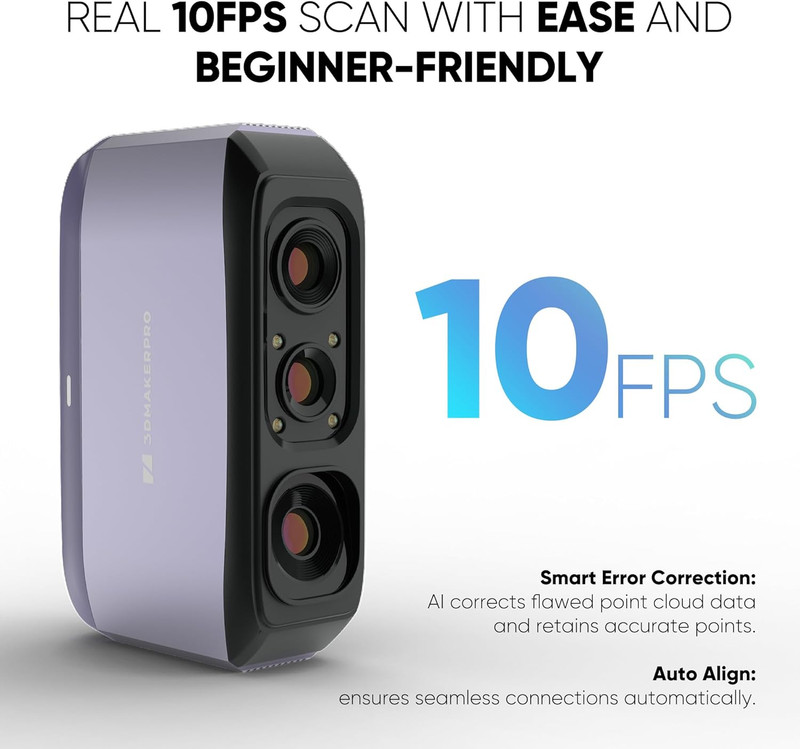 3D Scanner for 3D Printing, Handheld 3D Model Scanners with 0.05Mm High Detailed gallery