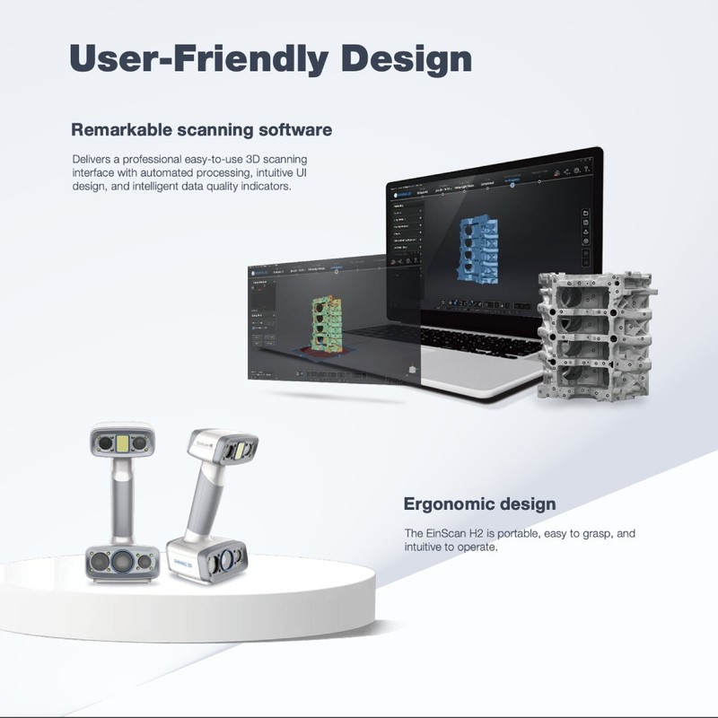 Handheld Color 3D Scanner - Shining3D [ EinScan H2 ] w/ Scanning & SolidEdge SW gallery