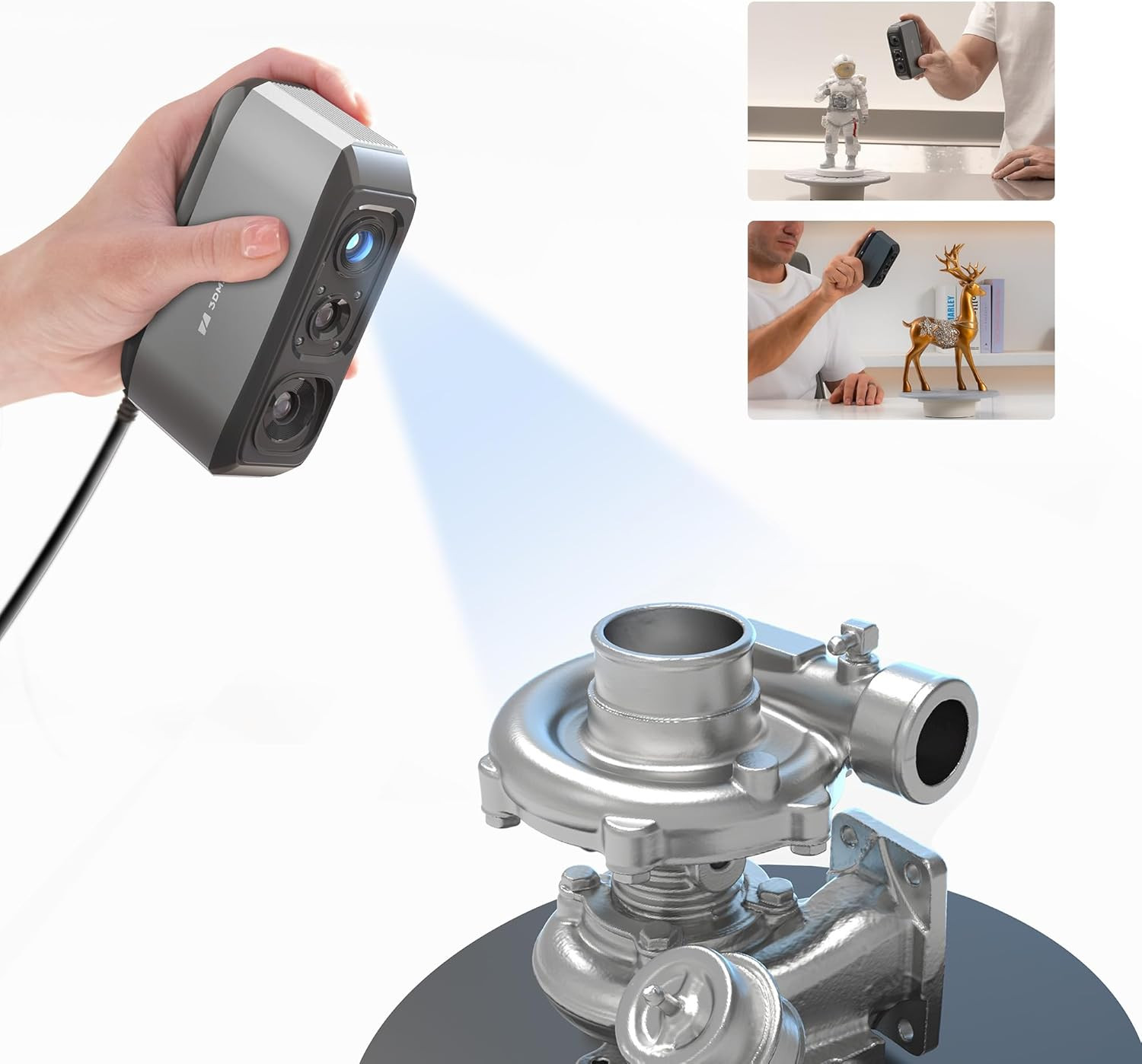 3D Scanner for 3D Printing, Handheld 3D Model Scanners with 0.05Mm High Detailed gallery