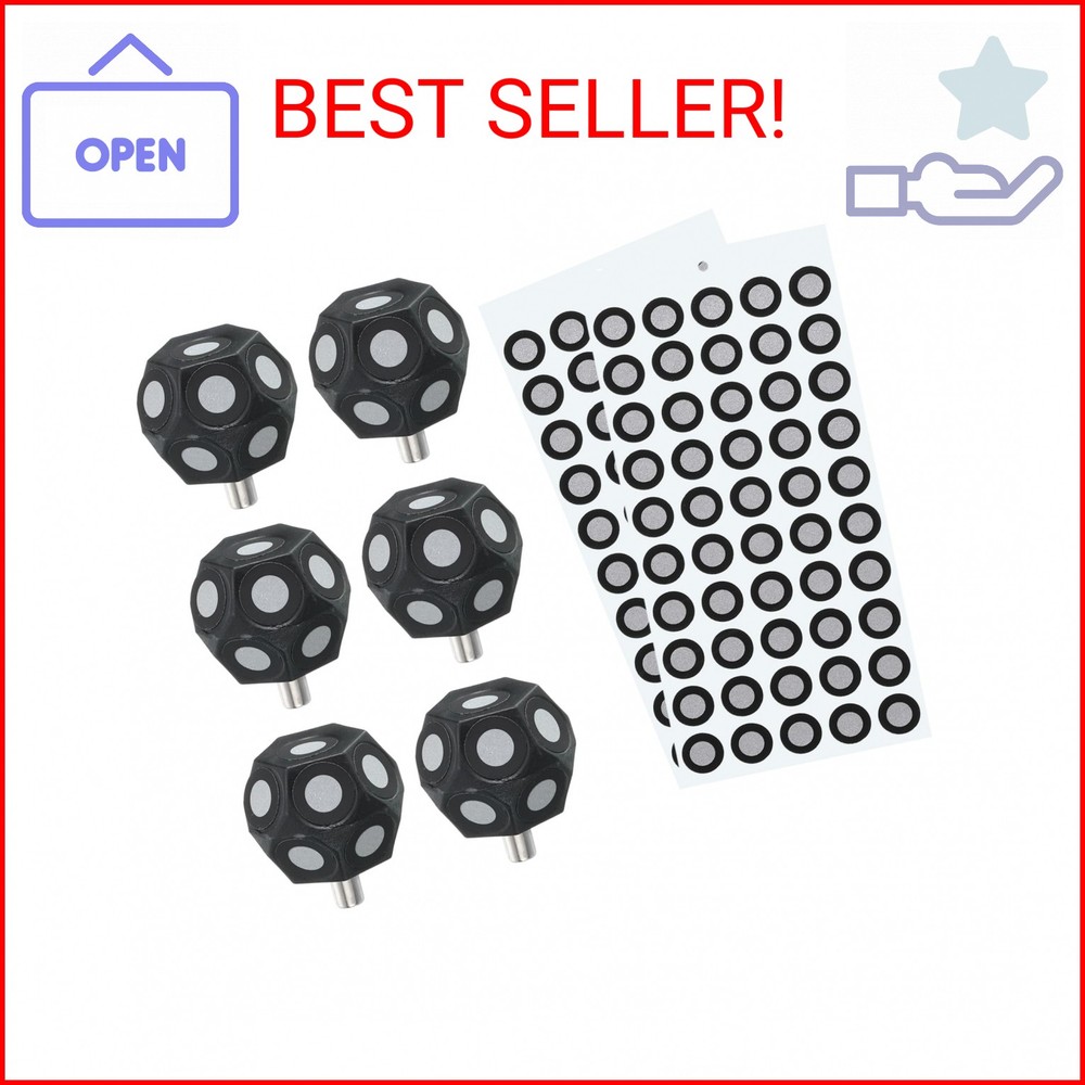 uxcell 6 Pcs 3D Magnetic Ball Marker with 100 Pcs 6x10mm 3D Scanning Markers 3D